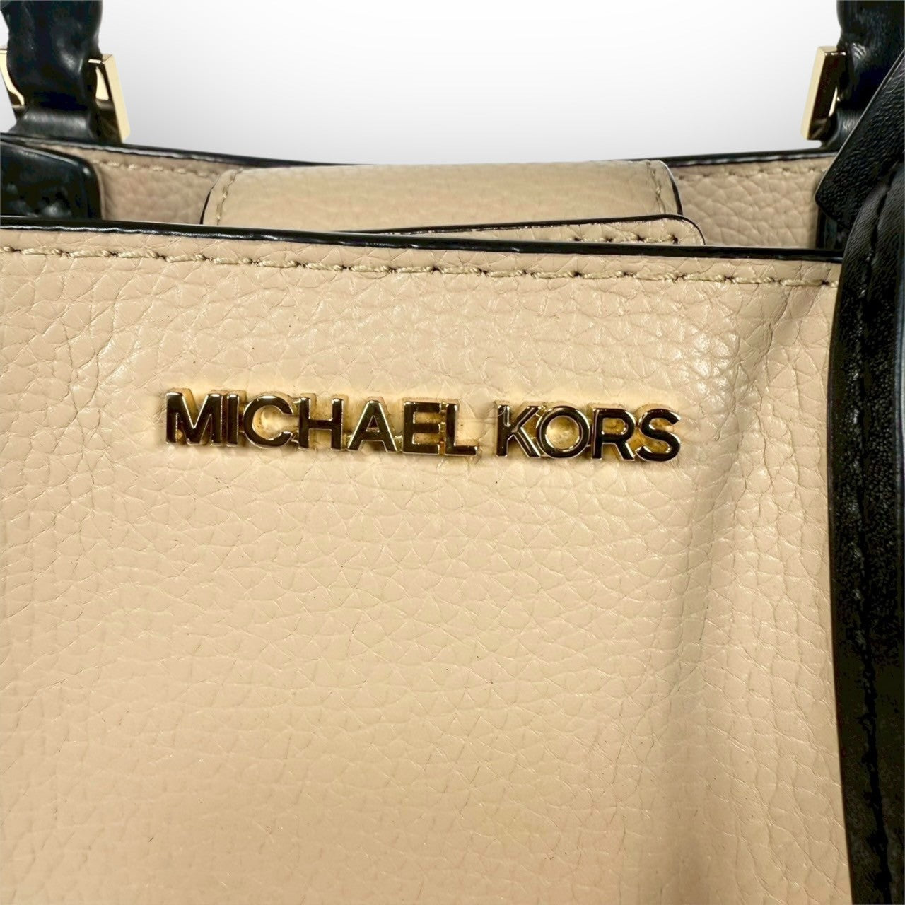 ５９ MICHAEL KORS マイケルコース 2Way ハンドバッグ ショルダーバッグ  ベージュ×ブラック