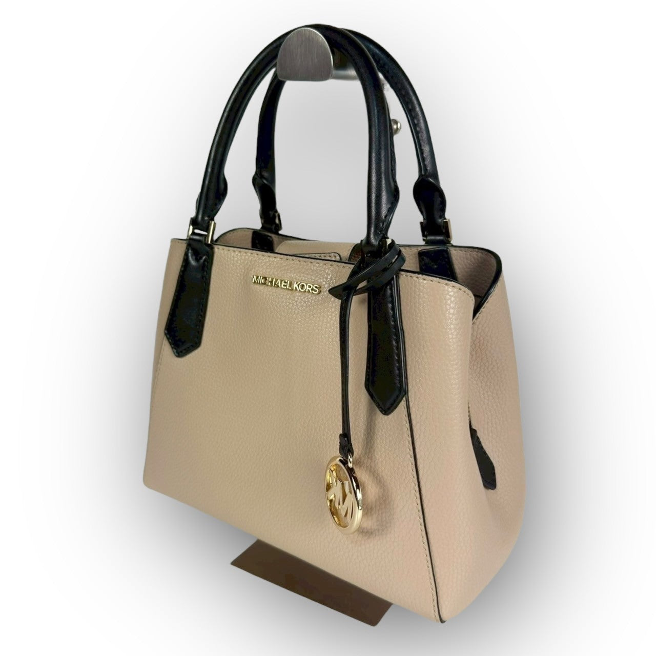 ５９ MICHAEL KORS マイケルコース 2Way ハンドバッグ ショルダーバッグ  ベージュ×ブラック