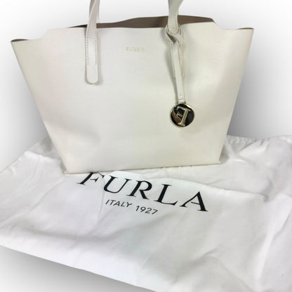 ６０ FURLA フルラ ハンドバッグ ホワイト 保存袋付き