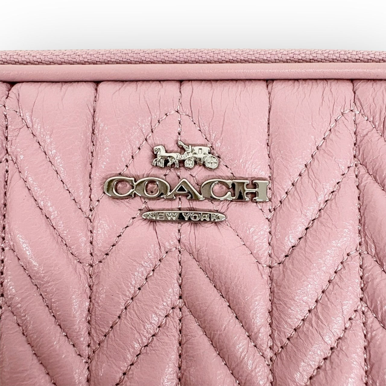 ６４COACH コーチ チェーンクロスボディ ミニポーチ ショルダー ピンク