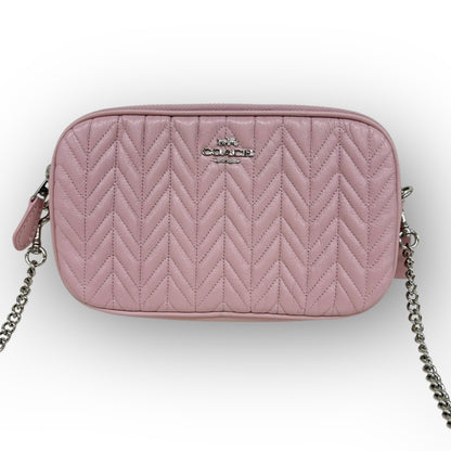 ６４COACH コーチ チェーンクロスボディ ミニポーチ ショルダー ピンク
