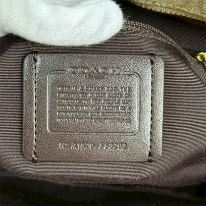 ６５ COACH コーチ トートバッグ シグネチャー ベージュ×ホワイト