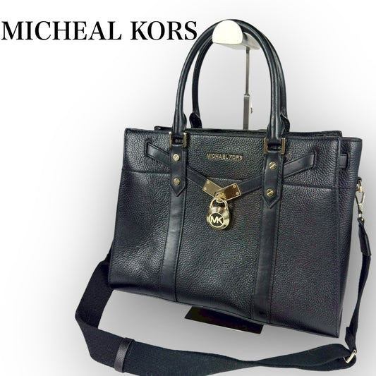 ６６ MICHAEL KORS マイケルコース 2Way ハンドバッグ ショルダーバッグ ブラック