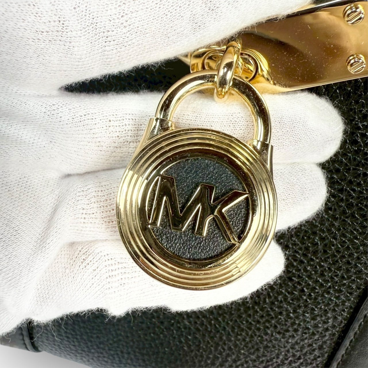 ６６ MICHAEL KORS マイケルコース 2Way ハンドバッグ ショルダーバッグ ブラック