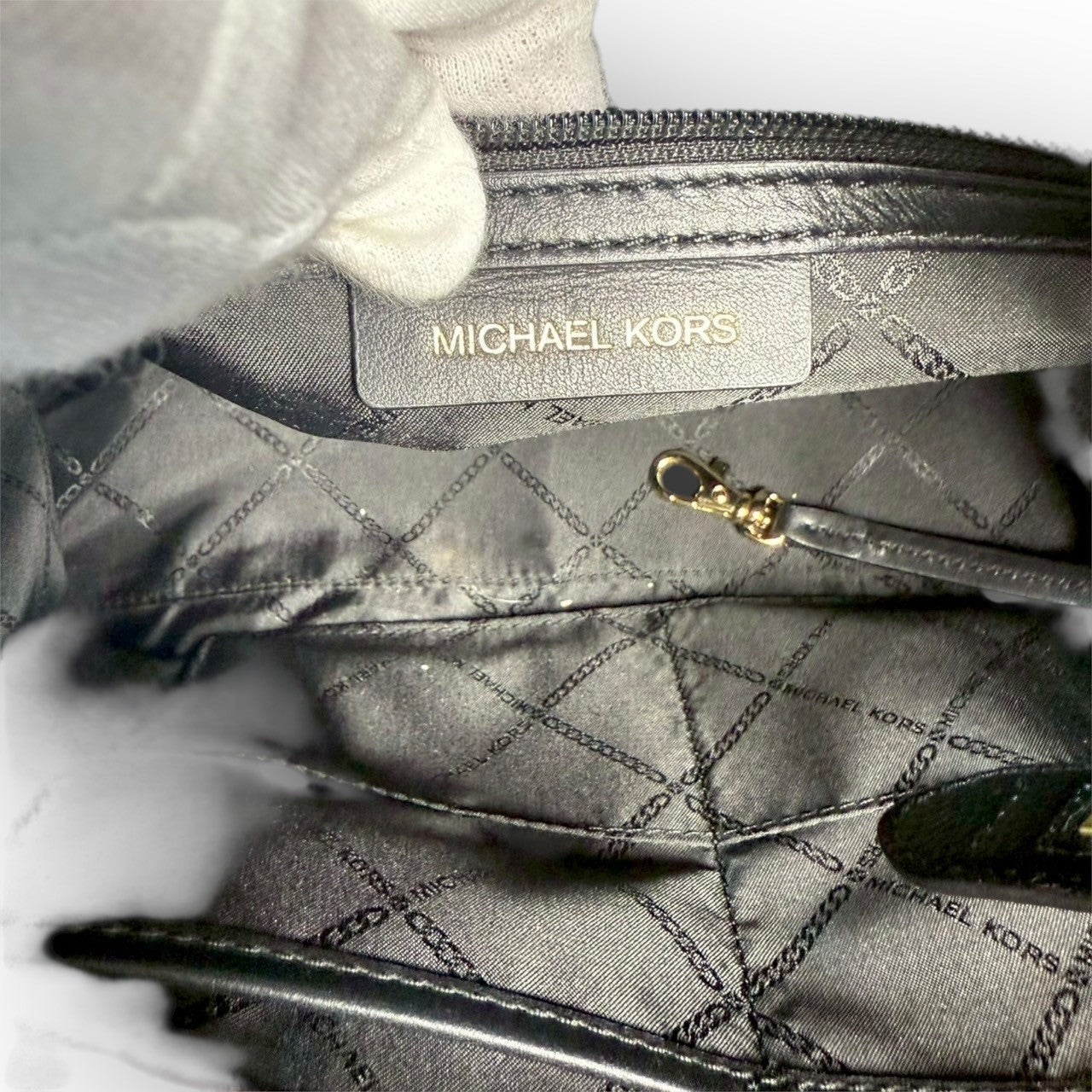 ６６ MICHAEL KORS マイケルコース 2Way ハンドバッグ ショルダーバッグ ブラック