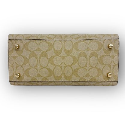 ６９ COACH コーチ PVCレザー 2way ショルダーバッグ ベージュ×ホワイト