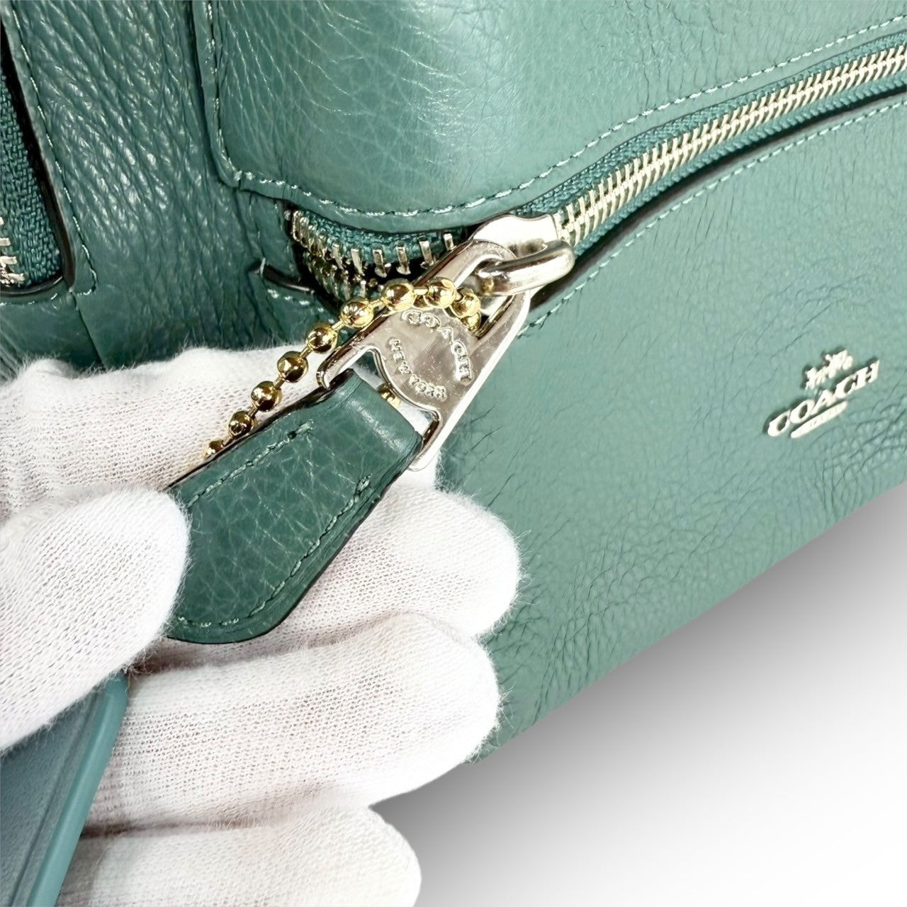 ７１ COACH コーチ リュック グリーン ×ブラック M1980 30550 カード付き