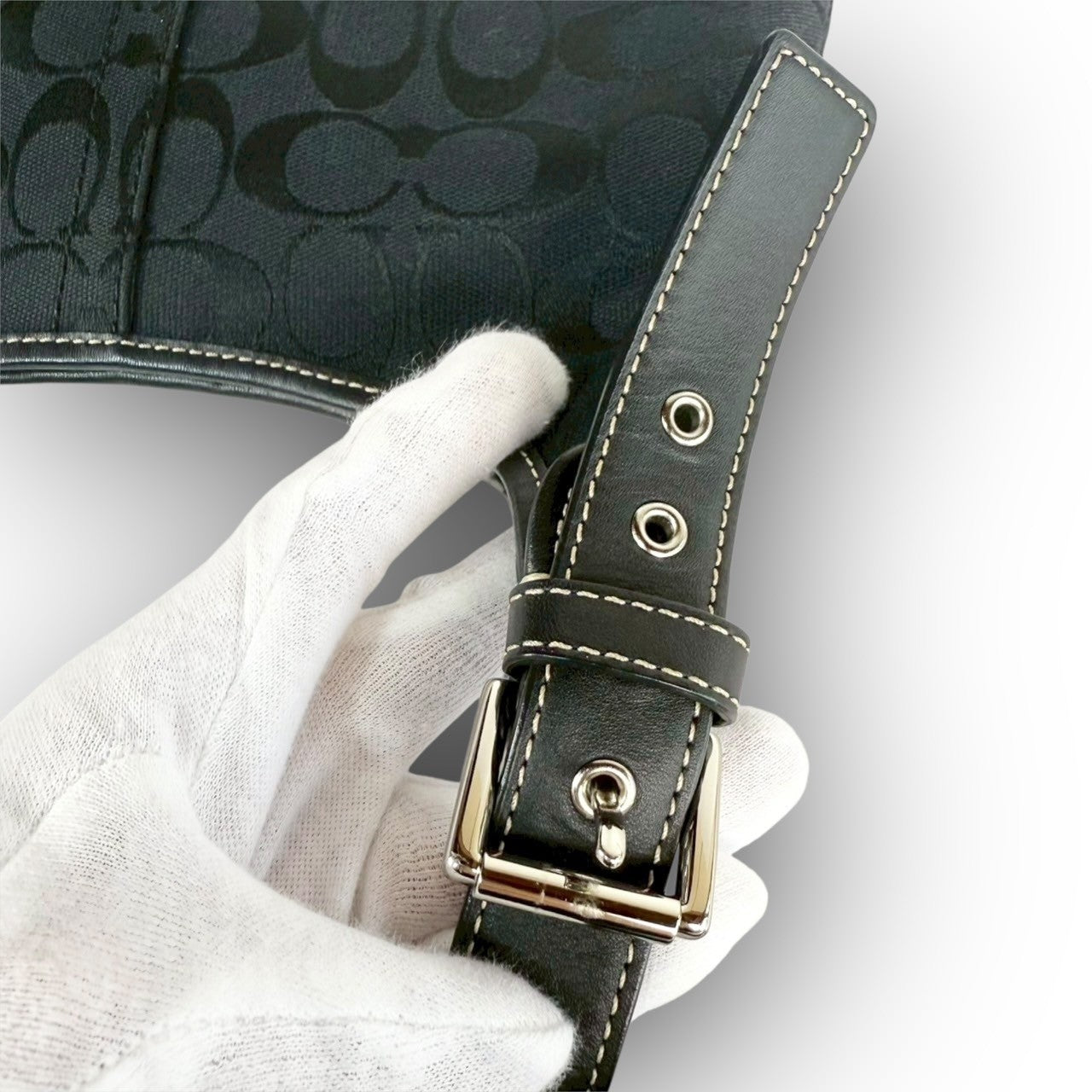 ７２ COACH コーチ ショルダーバッグ シグネチャー ブラック  M0785-F11193