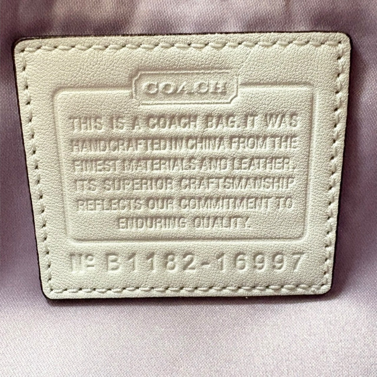 ７３ COACH コーチ パンチングレザー 2way バッグ ホワイト