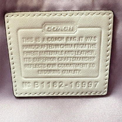 ７３ COACH コーチ パンチングレザー 2way バッグ ホワイト