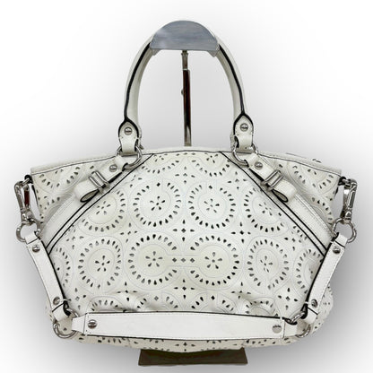７３ COACH コーチ パンチングレザー 2way バッグ ホワイト