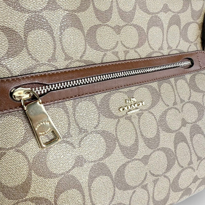 ７６ COACH コーチ トートバッグ シグネチャー ブラウン J17777 F58286