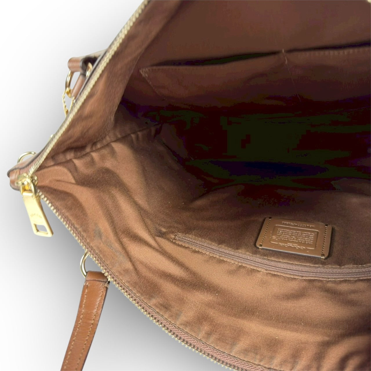 ７６ COACH コーチ トートバッグ シグネチャー ブラウン J17777 F58286