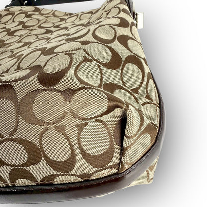 ７７ COACH コーチ トートバッグ シグネチャー ベージュ×ブラウンJ1176 F16538
