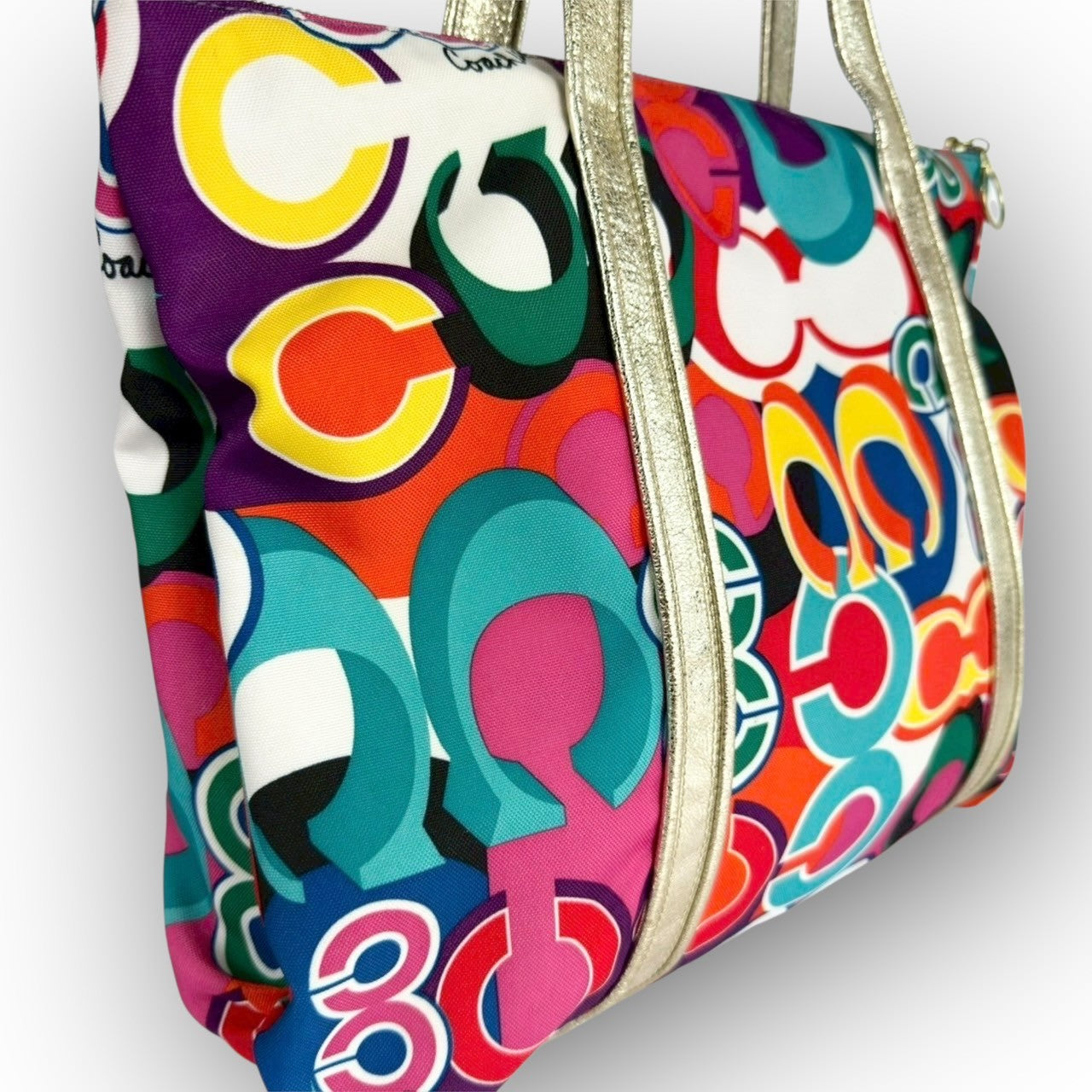 ７８ COACH コーチ トートバッグ 大容量  ポビー マルチカラー K0932 13839