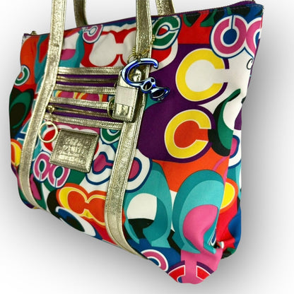 ７８ COACH コーチ トートバッグ 大容量  ポビー マルチカラー K0932 13839
