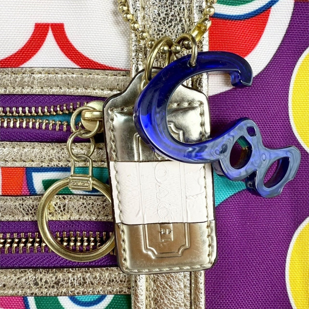 ７８ COACH コーチ トートバッグ 大容量  ポビー マルチカラー K0932 13839