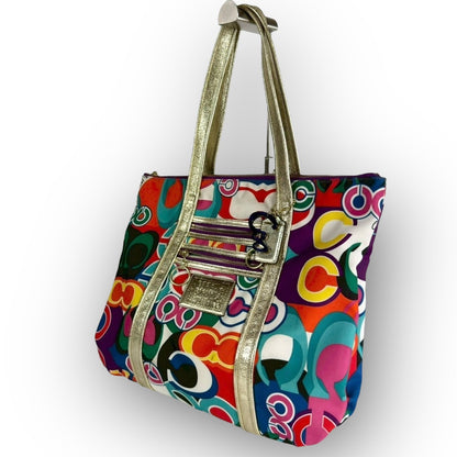 ７８ COACH コーチ トートバッグ 大容量  ポビー マルチカラー K0932 13839
