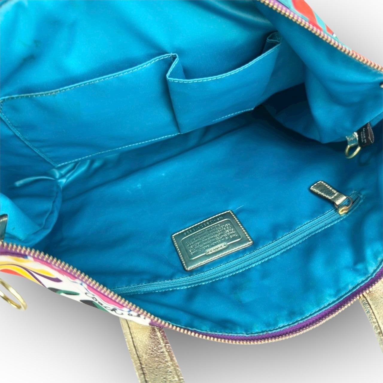 ７８ COACH コーチ トートバッグ 大容量  ポビー マルチカラー K0932 13839