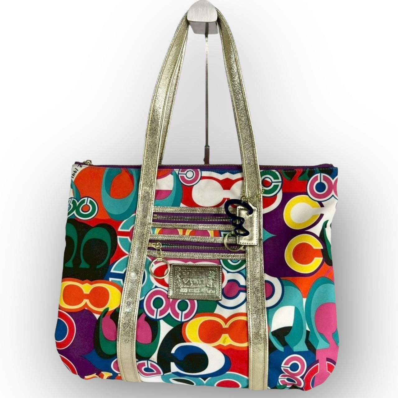 ７８ COACH コーチ トートバッグ 大容量  ポビー マルチカラー K0932 13839
