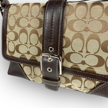 ８３ COACH コーチ トートバッグ シグネチャー×レザー