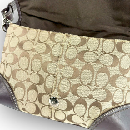 ８３ COACH コーチ トートバッグ シグネチャー×レザー