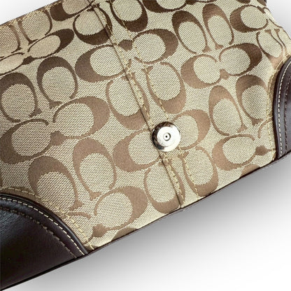 ８３ COACH コーチ トートバッグ シグネチャー×レザー