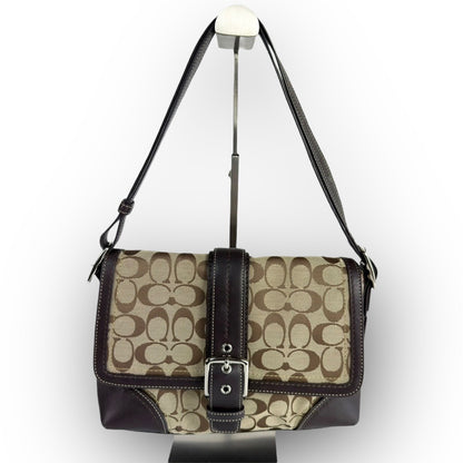 ８３ COACH コーチ トートバッグ シグネチャー×レザー
