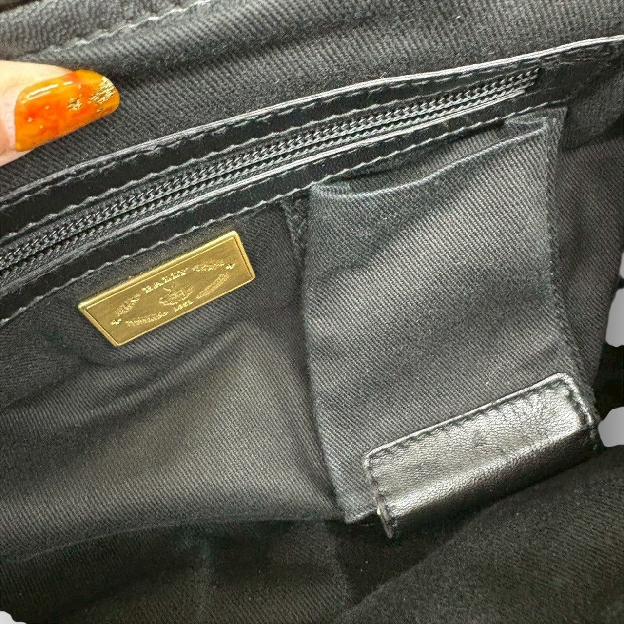 ８４ BALLY バリー キルティング レザー ハンドバッグ ブラック 黒