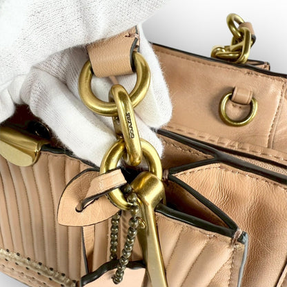 ８５ COACH コーチ ハンドバッグ サーモンピンク  K1880 68814