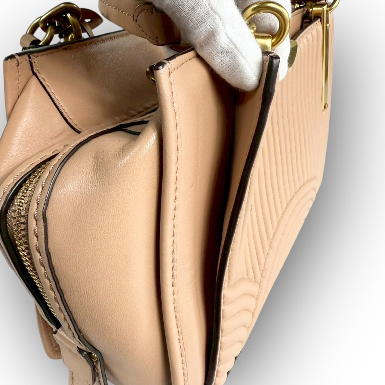 ８５ COACH コーチ ハンドバッグ サーモンピンク  K1880 68814