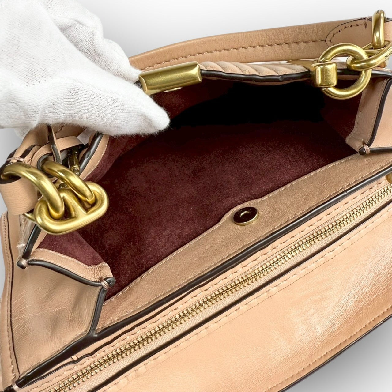 ８５ COACH コーチ ハンドバッグ サーモンピンク  K1880 68814