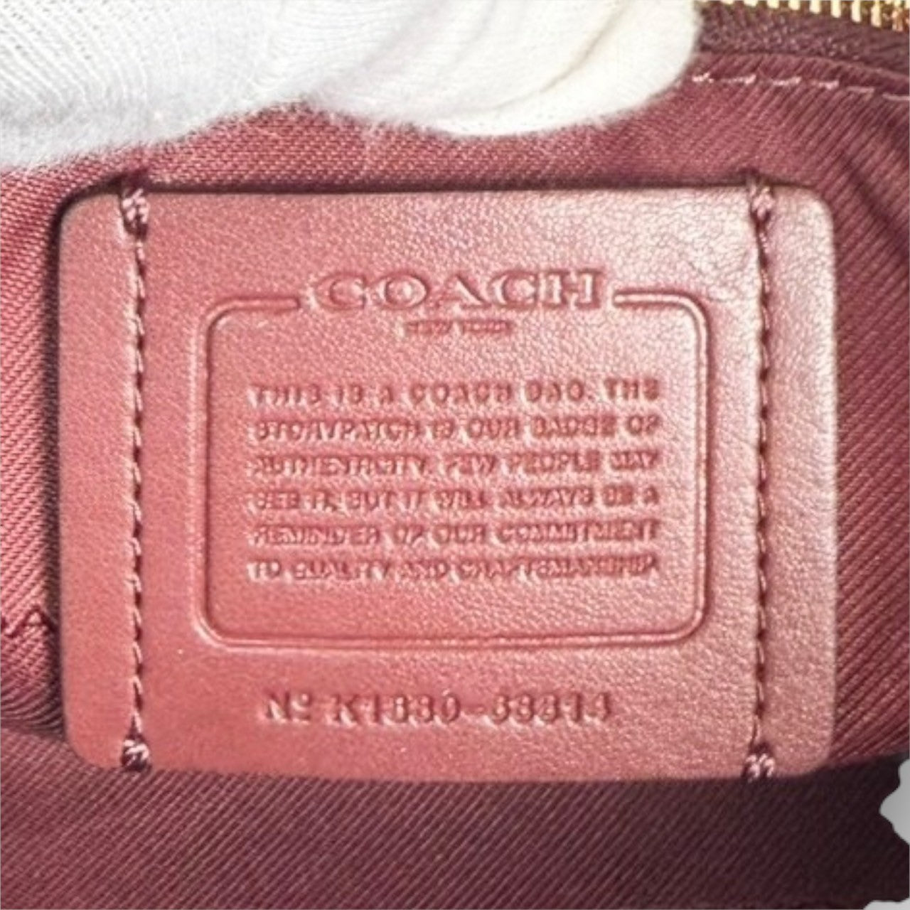 ８５ COACH コーチ ハンドバッグ サーモンピンク  K1880 68814