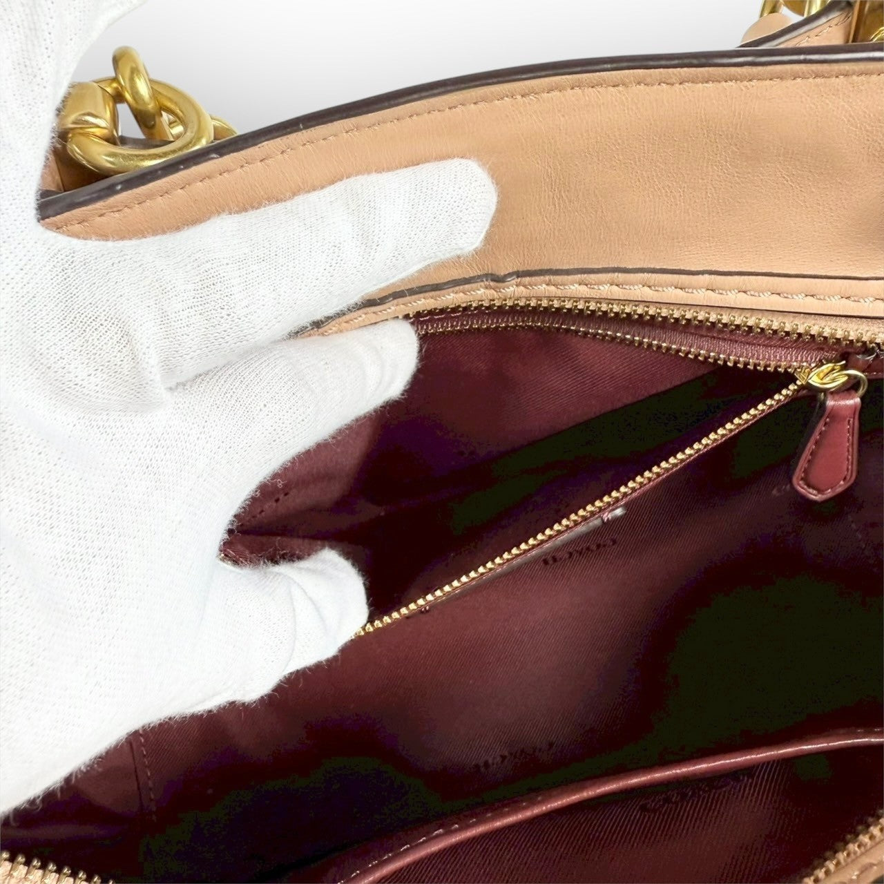８５ COACH コーチ ハンドバッグ サーモンピンク  K1880 68814