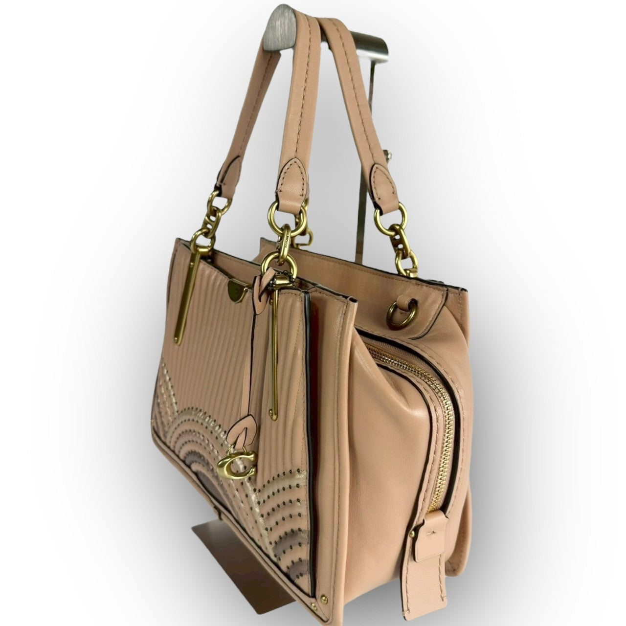 ８５ COACH コーチ ハンドバッグ サーモンピンク  K1880 68814