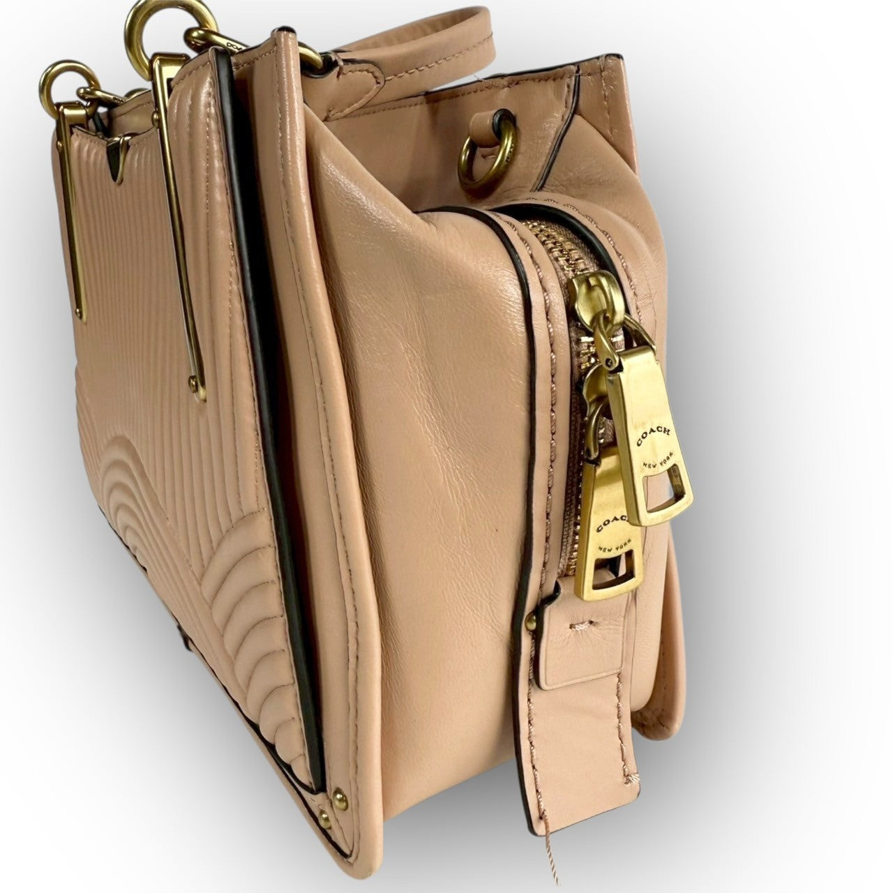 ８５ COACH コーチ ハンドバッグ サーモンピンク  K1880 68814