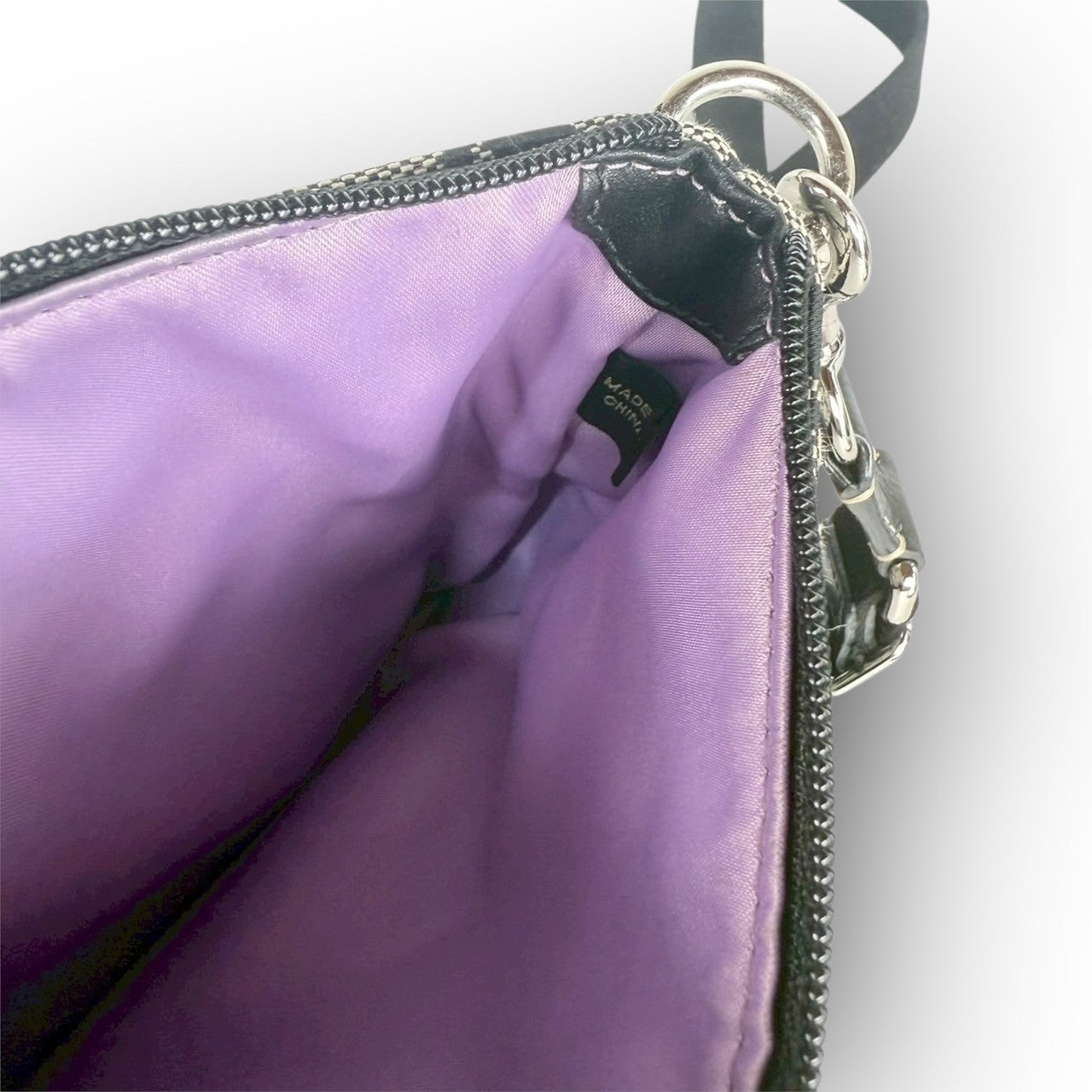８７ COACH コーチ ショルダーバッグ シグネチャー ブラック×グレー ミニバッグ