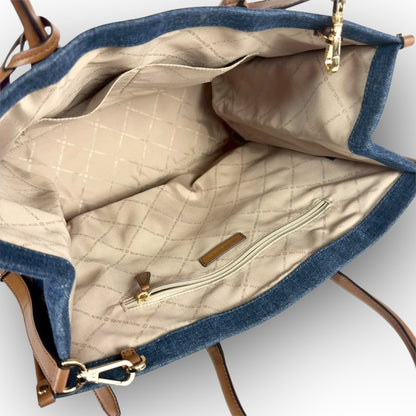 ９０ MICHAEL KORS マイケルコース トートバッグ  ショルダーバッグ ブルー ブラウン