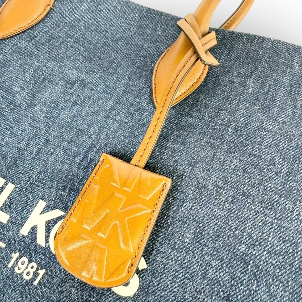 ９０ MICHAEL KORS マイケルコース トートバッグ  ショルダーバッグ ブルー ブラウン