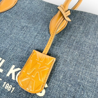 ９０ MICHAEL KORS マイケルコース トートバッグ  ショルダーバッグ ブルー ブラウン