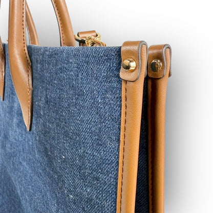９０ MICHAEL KORS マイケルコース トートバッグ  ショルダーバッグ ブルー ブラウン