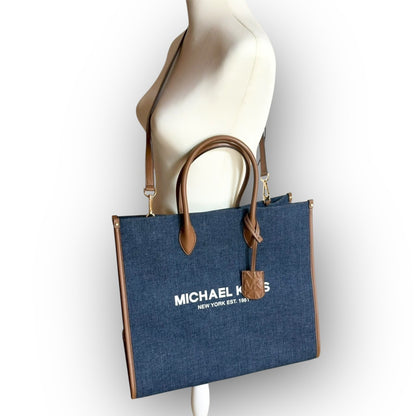 ９０ MICHAEL KORS マイケルコース トートバッグ  ショルダーバッグ ブルー ブラウン