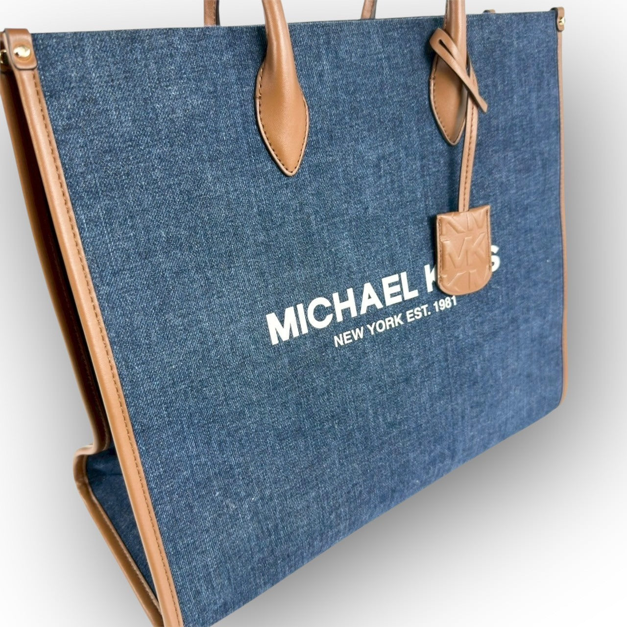 ９０ MICHAEL KORS マイケルコース トートバッグ  ショルダーバッグ ブルー ブラウン