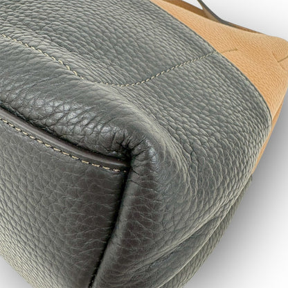 ９２ FURLA フルラ バイカラー レザー 2way ショルダーバッグ ブラウン×ブラック
