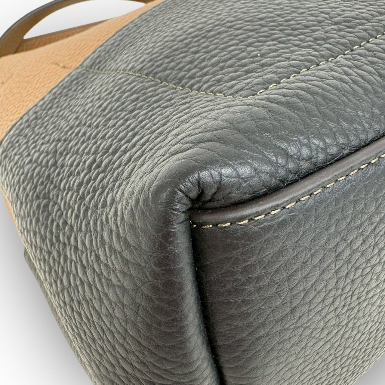 ９２ FURLA フルラ バイカラー レザー 2way ショルダーバッグ ブラウン×ブラック