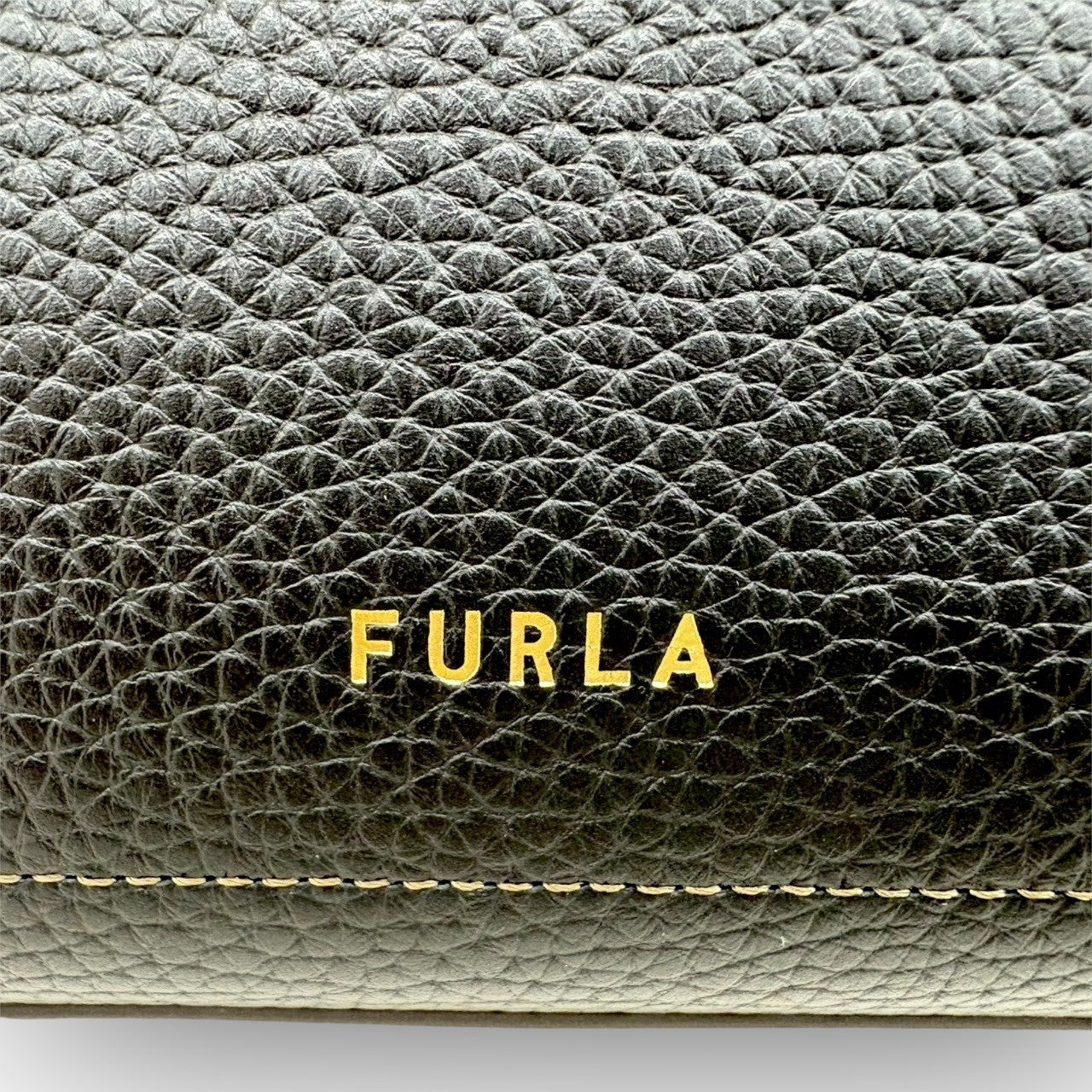９２ FURLA フルラ バイカラー レザー 2way ショルダーバッグ ブラウン×ブラック