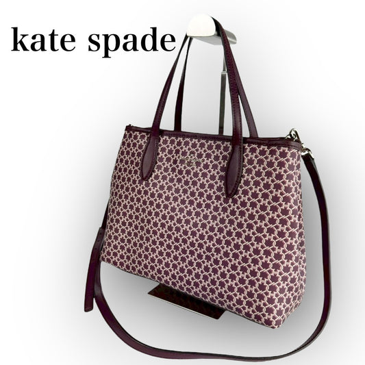 ９４ Kate Spade ケイトスペード 2way バッグ ショルダーバッグ ハンドバッグ ワインレッド