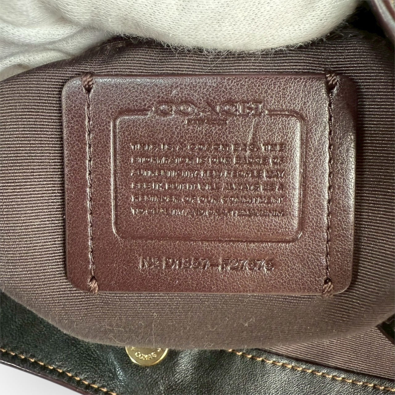 ９６ COACH コーチ トートバッグ ブラック×ベージュ×ブラウン D1857 F27575