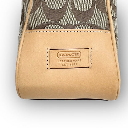 ９７ COACH コーチ ハンドバッグ　シグネチャー　ブラウン