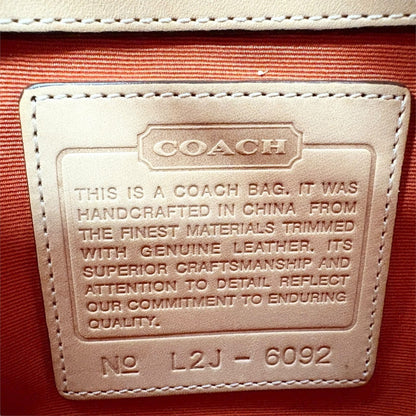 ９７ COACH コーチ ハンドバッグ　シグネチャー　ブラウン
